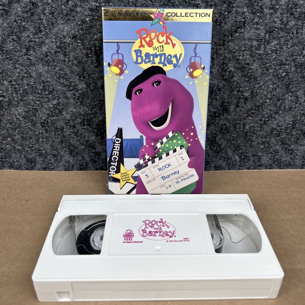 Rock With Barney (VHS 1991) 2nd Edition - Classic Collection Rare Cover